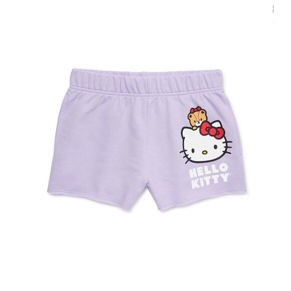 Sanrio Hello Kitty Tiny Chum Purple T Shirt Shorts 2 Piece Outfit Set Size M 7/8 - Picture 5 of 12